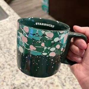 Starbucks Holiday Green Ceramic 12 oz Mug